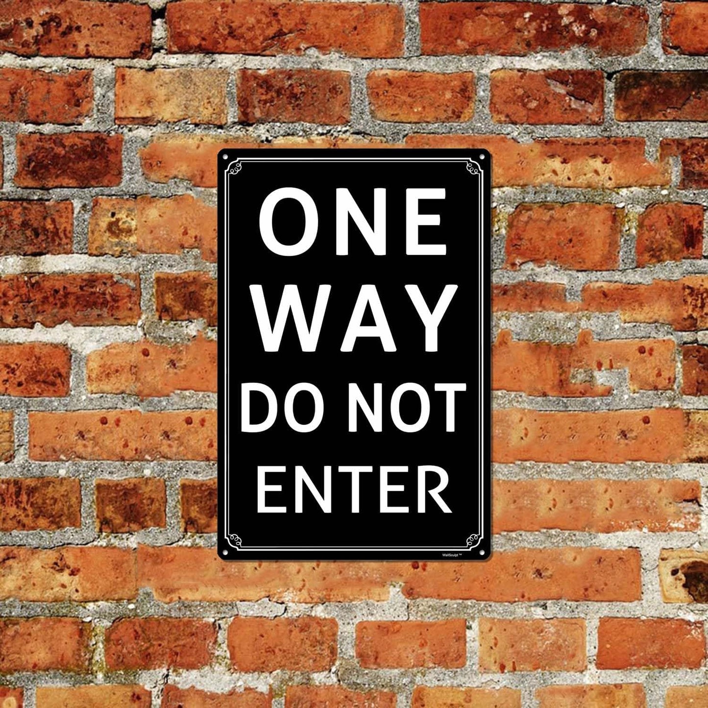 8x12" One Way - Do Not Enter Parking Lot Sign - High-Intensity Grade Aluminum, Weatherproof & Fade-Resistant, Ideal for Outdoor & Indoor Use - Curbside Sign
