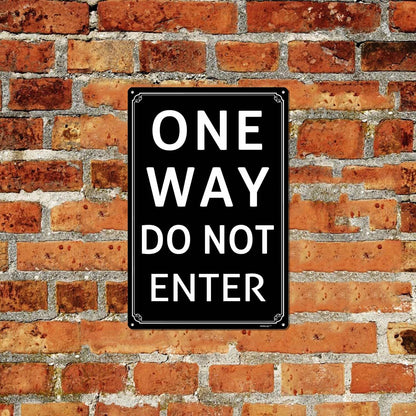 12x16" One Way - Do Not Enter Parking Lot Sign - High-Intensity Grade Aluminum, Weatherproof & Fade-Resistant, Ideal for Outdoor & Indoor Use - Curbside Sign