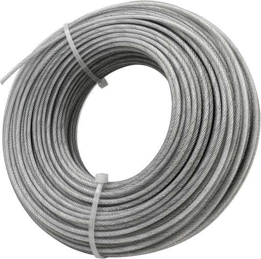 Grass Trimmer Line Nylon Steel 0.095'' 164ft/50m Round String Trimmer Spool Replacement, Steel