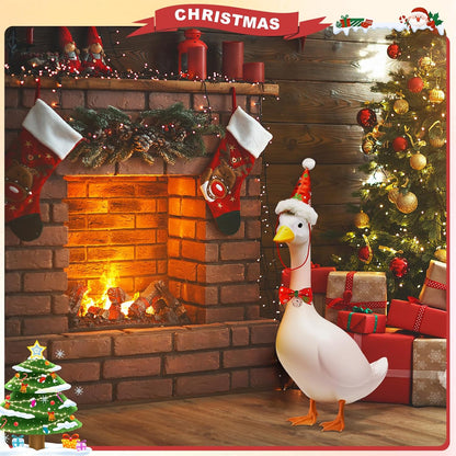 8 Set Holiday Porch Goose Outfits for 17/23" Plastic Lawn Goose - Halloween, Thanksgiving, Christmas, St. Patricks, Summer, Valentines Easter - Patio Yard Garden Decor with Hat and Bow Tie