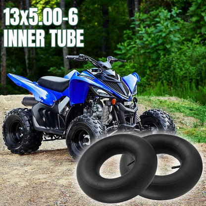 13x5.00-6 Inner Tubes with Straight Valve Stem(2 Pack) - Heavy Duty 5.00-6 Replacement Tire Tubes for Razor Dirt Quad, Lawn Mowers, ATVs, Dirt Bikes