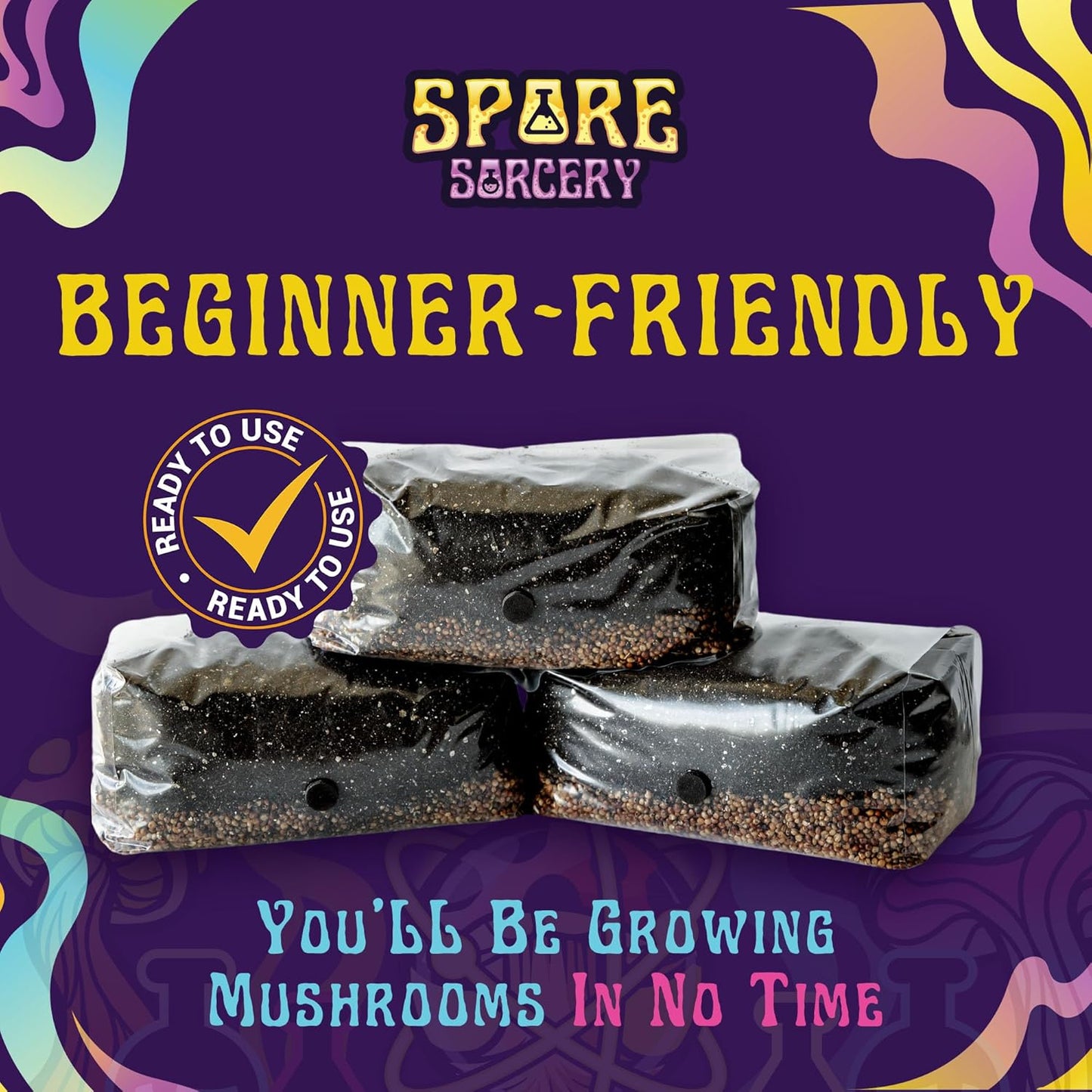 6 LB All-in-One Mushroom Grow Bag: Up to 48oz of Mushrooms! Nutrient-Enhanced, Injection Port, Just Add Your Own Spores & Grow Like Magic (6 LB Bag)