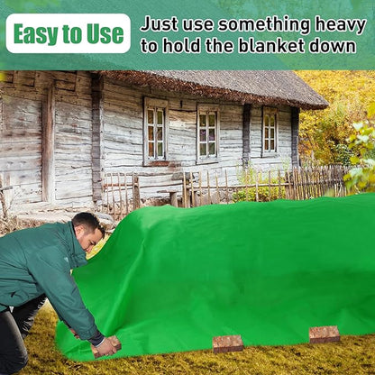 Alphatool 2.0oz/yd² Plant Covers Freeze Protection - 10 x 20 ft Easy of Use Green Winter Plant Frost Blanket Shield for Raised Beds, Reusable Garden Fabric Cloth Floating Row Cover for Outdoor Plants