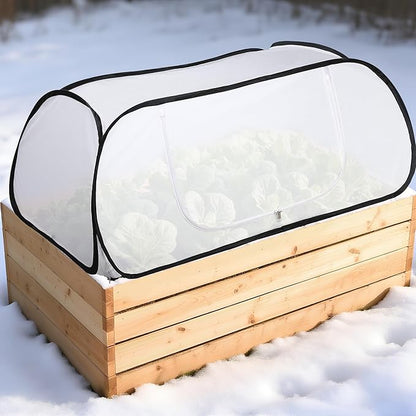 45" x 22" x 16" Pop Up Winter Garden Rows Plant Covers, Raised Garden Beds Vegetable Rows Cold-proof Plant Protector, Freeze Protection Raised Bed Cover Accelerator for Snow Frost Protection
