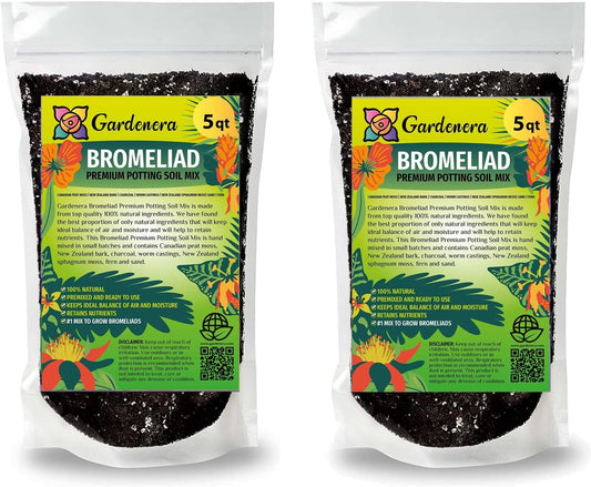 Gardenera Bromeliad Potting Mix - Crafted for Superior Performance and Exquisite Blooms - 10 QUARTS