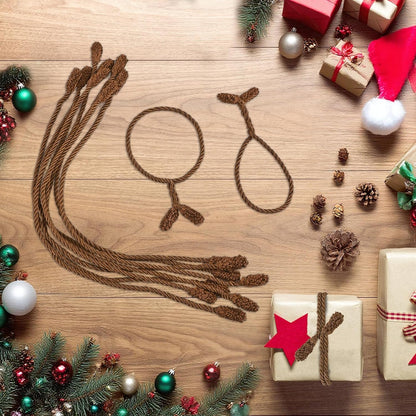 Christmas Garland Ties, 16Pcs 20in Garland Twist Ties for Banister, Reusable and Flexible Decorative Twist Tie for Home Decorations and Holiday Craft Gift Wrapping - Brown