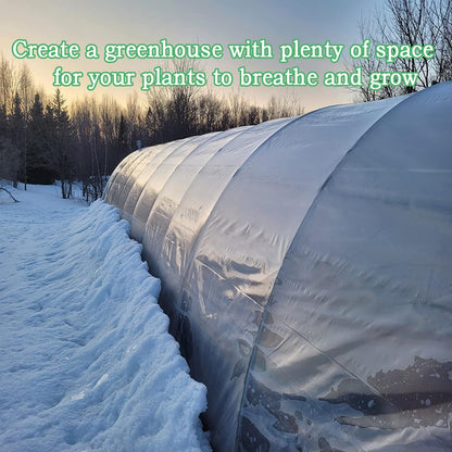 6.5FTx10FT Greenhouse Plastic Sheeting, 6 Mil Thick Clear Polyethylene Film, Waterproof Wind Frost Dust UV Resistant Green House Plastic Covering for Outdoor Plant, Garden, (6.5ft x 10ft)