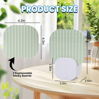 Fly Trap Indoor(1 Device + 3 Glue Cards), Mosquito Trap for Mosquito, Flies, Fruit Flies, Moths, Gnats, gnat Traps for House Indoor