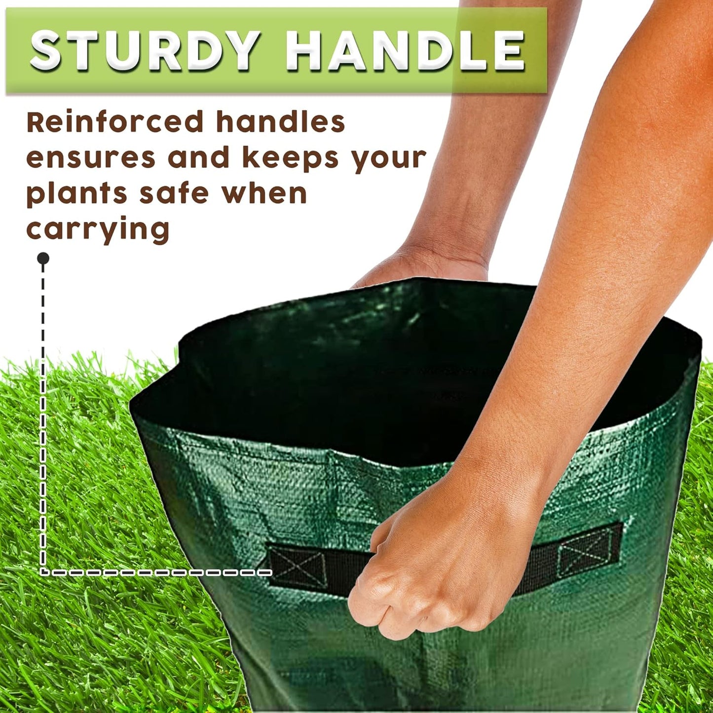 Upstreet Garden Grow Bags – 4 Pack - Carrot, Tomato, Onion, Potato Planting Bags with Flap, Eco-Friendly, Heavy Duty Fabric Planting Pots