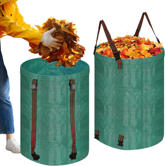 200L leaf Collector Bag, Shoulder Strap, and Drawstring – Reusable Yard Garden Bag for Leaves and