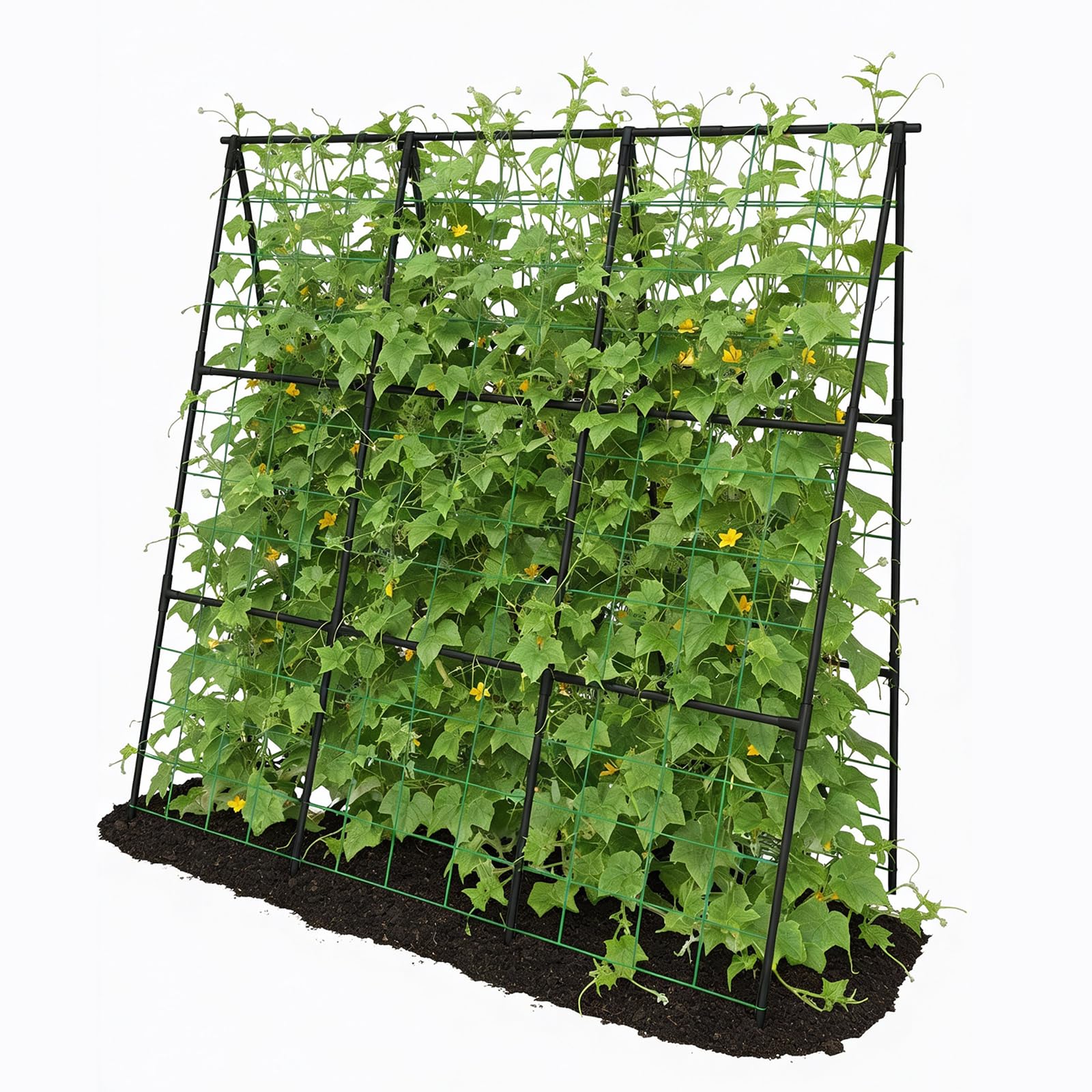 Trellume Cucumber Trellis - 49.4"*49.4" Metal Garden Trellis for Climbing Plants, Garden Trellis