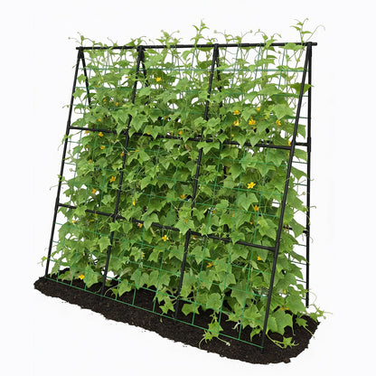 Trellume Cucumber Trellis - 49.4"*49.4" Metal Garden Trellis for Climbing Plants, Garden Trellis