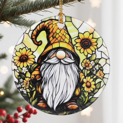 Christmas Ornament, Christmas Decoration, Ceramic-Style Gnome Ornament, Heirloom Keepsakes, Holiday Ornaments, Holiday Presents, Unique Xmas Gifts, Gift Exchange Ornaments, Gift Idea
