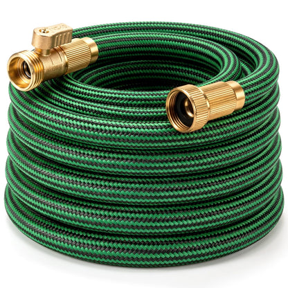 NON-EXPANDABLE Garden Hose 25 ft, Heavy Duty Flexible Water Hose, Kink Resistant Lightweight Hybrid