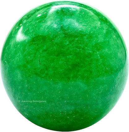 Amazing Gemstone Green Strawberry Quartz Crystal Ball with Stand - 2 Inches Crystal Sphere Meditation Balls for Witchcraft and Decorative Balls