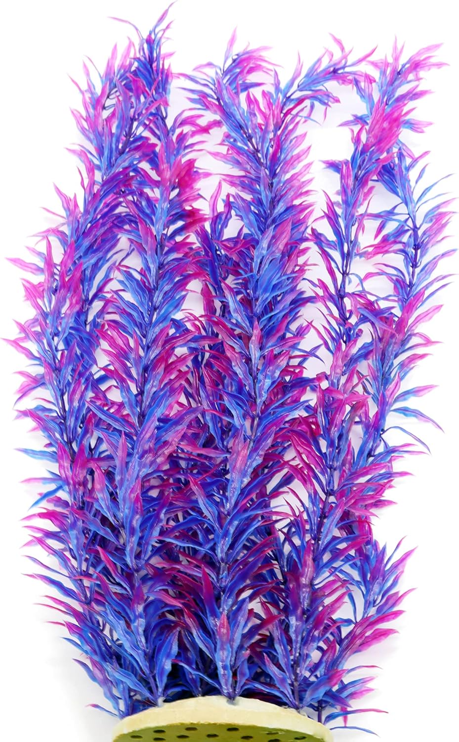 ALEGI Aquarium Fish Tank Decoration,Large Artificial Plants for Fish Tank 21 inches Tall,Safe for All Fish, Purple