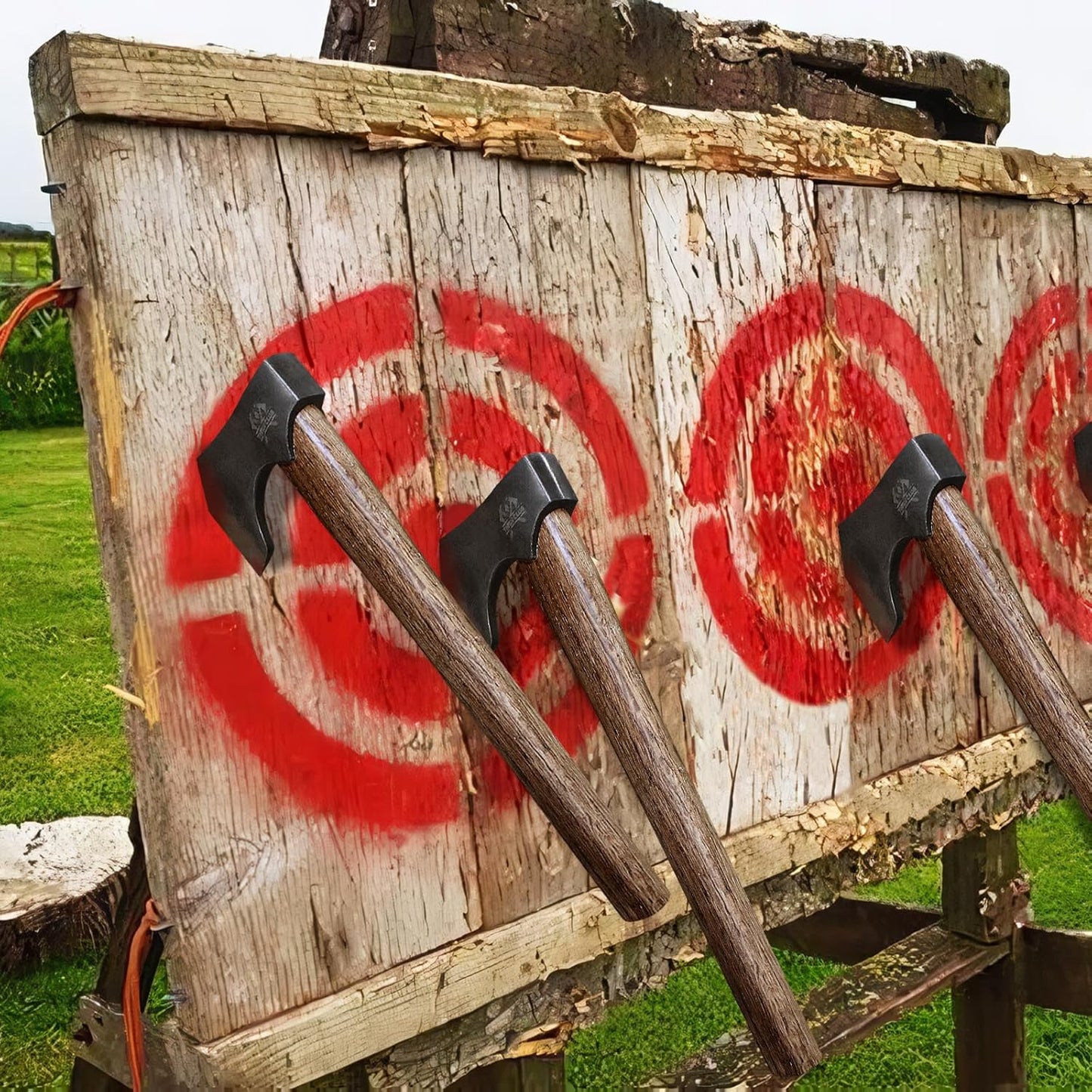Competition Throwing Axe, 2 Pack 16.5" Throwing Axes with 1065 High Carbon Steel & Wooden Handle, Perfect for Axe Throwiing Game, Competition and Recreation, Gift for Men