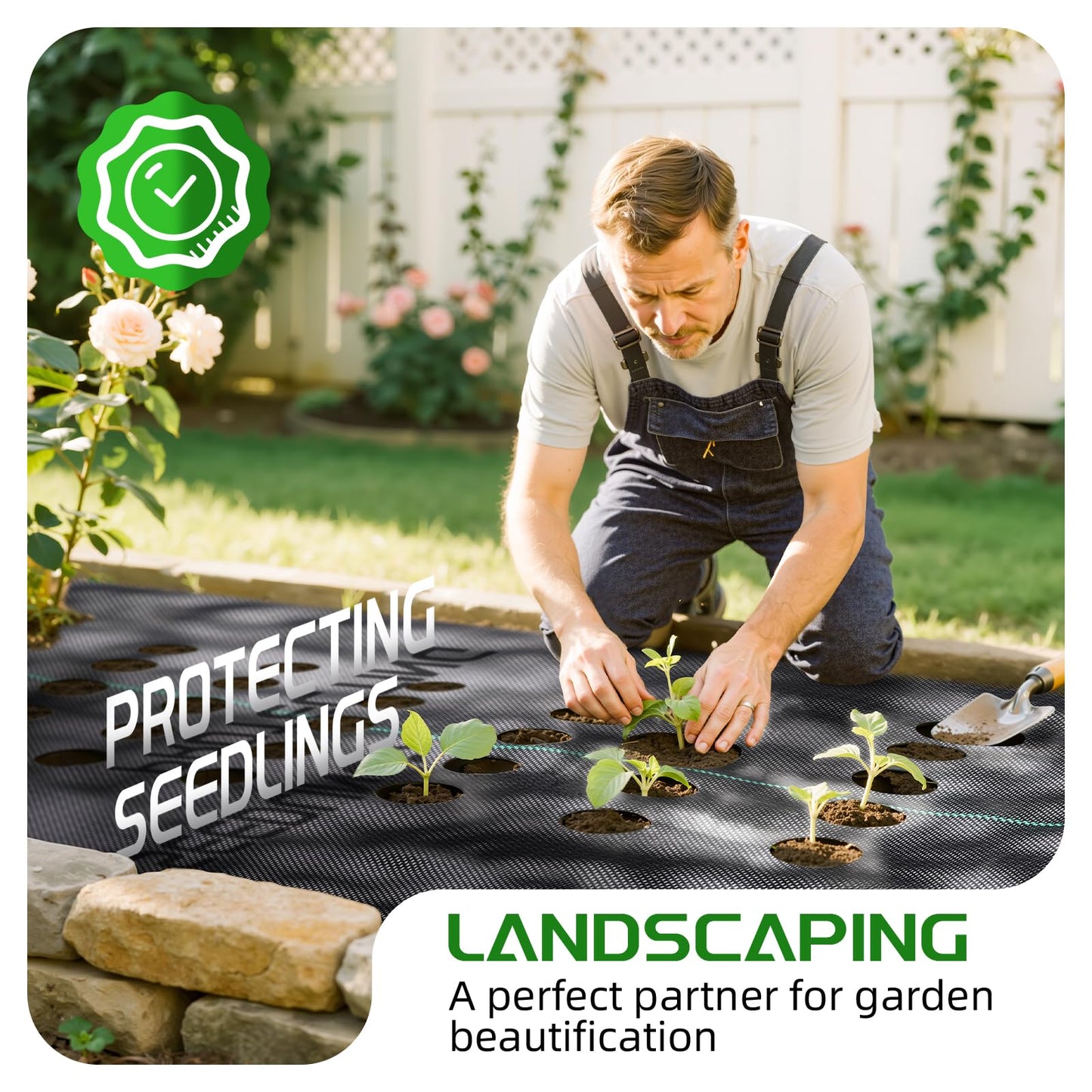Land Guard 4ft x 300ft Weed Barrier Fabric Heavy Dusty, Ground Cover, Weed Mat, Woven Landscape