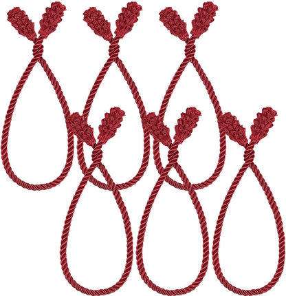 Shappy 6 Pieces Christmas Garland Banister Ties Christmas Decorative Reusable and Flexible Twist Ties for Garland, Banister Home Decoration (Red)