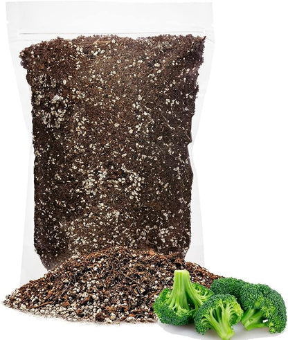 Premium Organic Potting Soil for Broccoli - (5 Quart Bag)