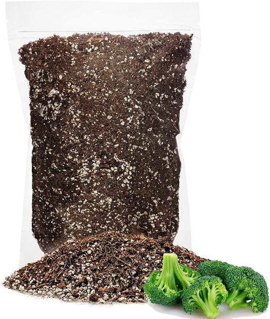 Premium Organic Potting Soil for Broccoli - (5 Quart Bag)