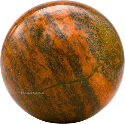 Amazing Gemstone Unakite Crystal Ball with Stand - 2 Inches Crystal Sphere Meditation Balls for Witchcraft and Decorative Balls