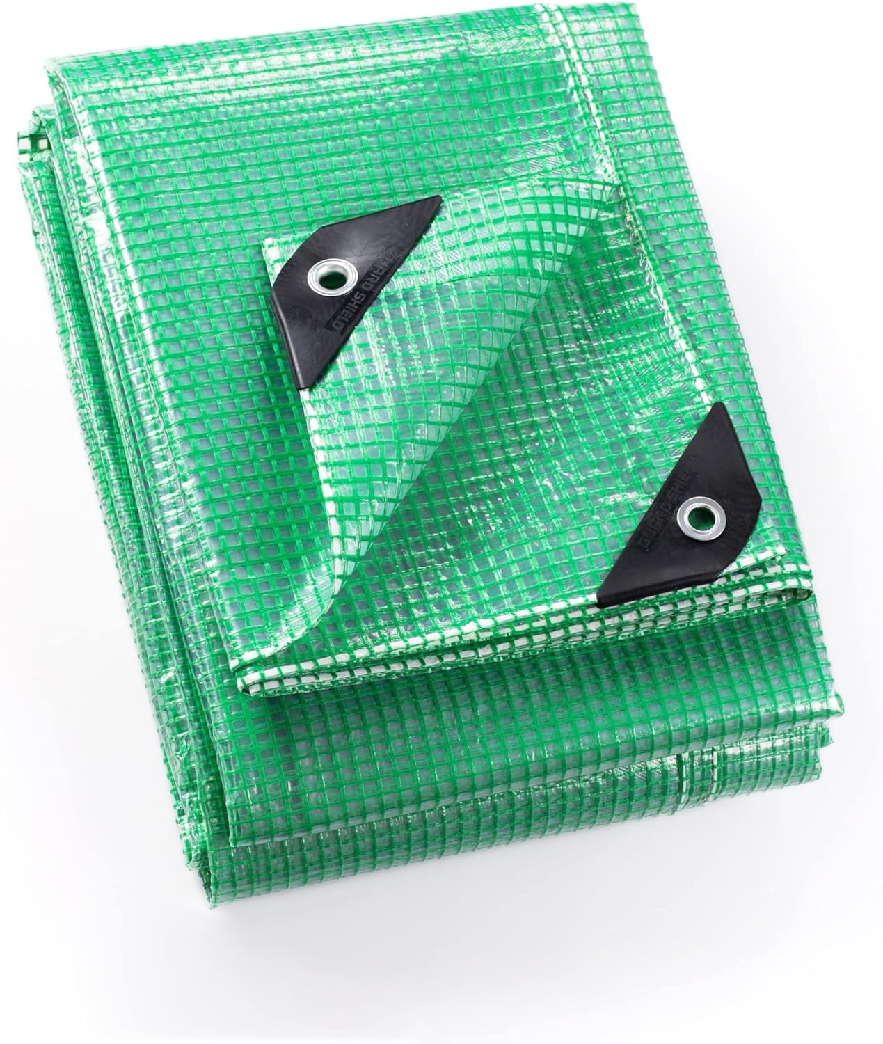 GUARD SHIELD Clear Green Tarp Heavy Duty 20x20 Feet Waterproof for Greenhouse Outdoor Garden Poly Cover UV Resistant 3x3 Weave 10mil
