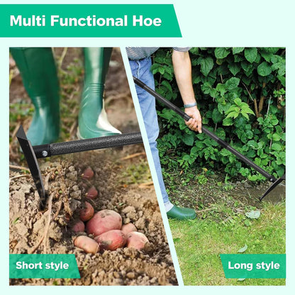 Garden Hoe, Heavy Duty Trenching Hoes with 72 Inch Long Handle, Sharp Edge Triangle Weeding Hoe Garden Tools for Weeds Removal,Cultivating,Digging,Loosen Soil, Trenching, Landscaping Manual Weeder