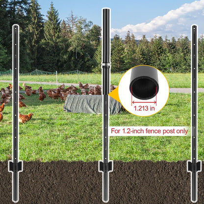 T Post Driver - Fence Post Driver Heavy Duty, Black Post Pounder for 1.2" Metal U Posts, T Posts, Garden Fence