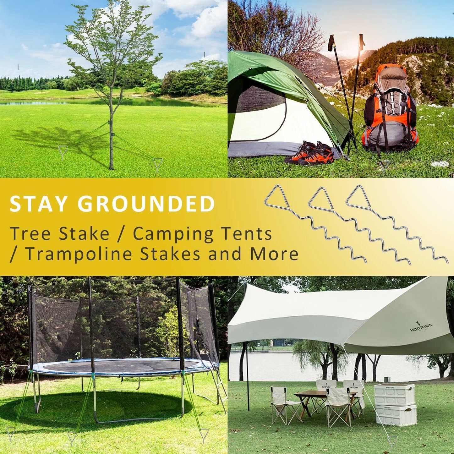 Spiral Tree Stake Kit, Tree Stakes and Supports for Leaning Trees, Protect Trees from Bad Weather