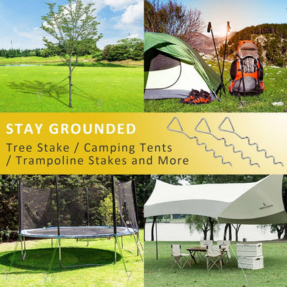 Spiral Tree Stake Kit, Tree Stakes and Supports for Leaning Trees, Protect Trees from Bad Weather