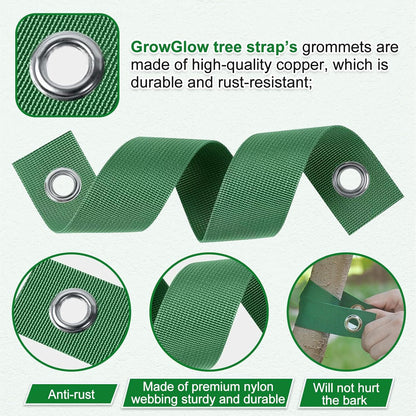 3 Pack 18" Tree Stake Kit, Heavy Duty Spiral Stakes and Supports for Leaning and Young Trees Straightening, Protect Trees from Bad Weather (Green)