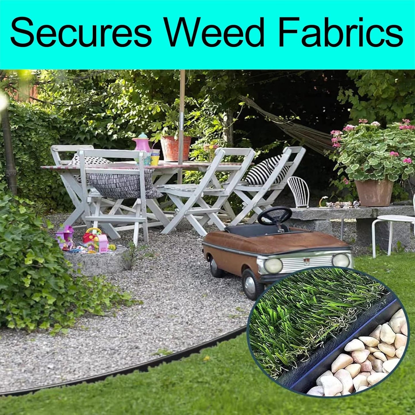 12" Heavy Duty Spiral Landscape Spikes - Solid Galvanized Metal Garden Stakes for Fixing Paver Edging, Weed Barriers, Artificial Lawn, Tent, Garden Plants and More (50 Pack)