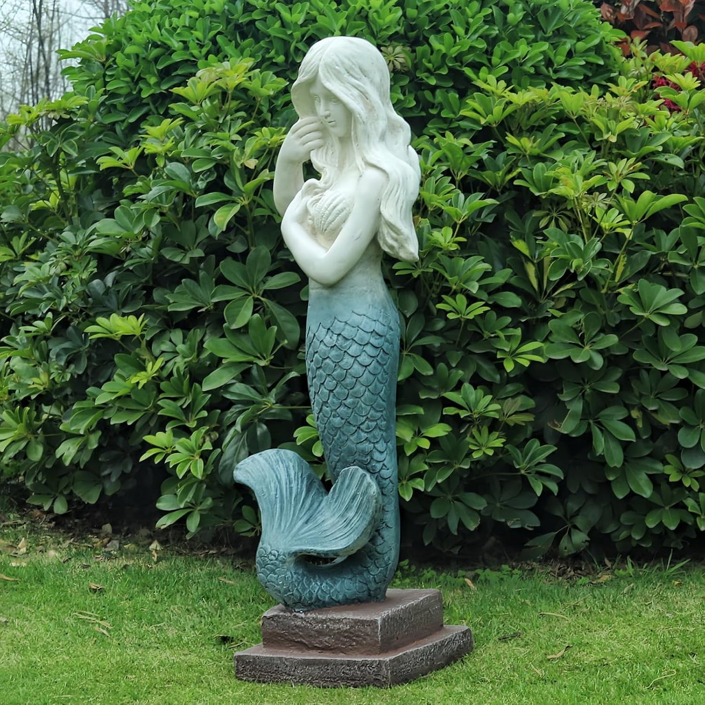 Large 37 - Inch Mermaid Statue Outdoor Decor for Garden, Patio, Yard, Lawn, Porch