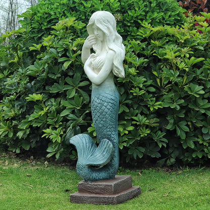 Large 37 - Inch Mermaid Statue Outdoor Decor for Garden, Patio, Yard, Lawn, Porch