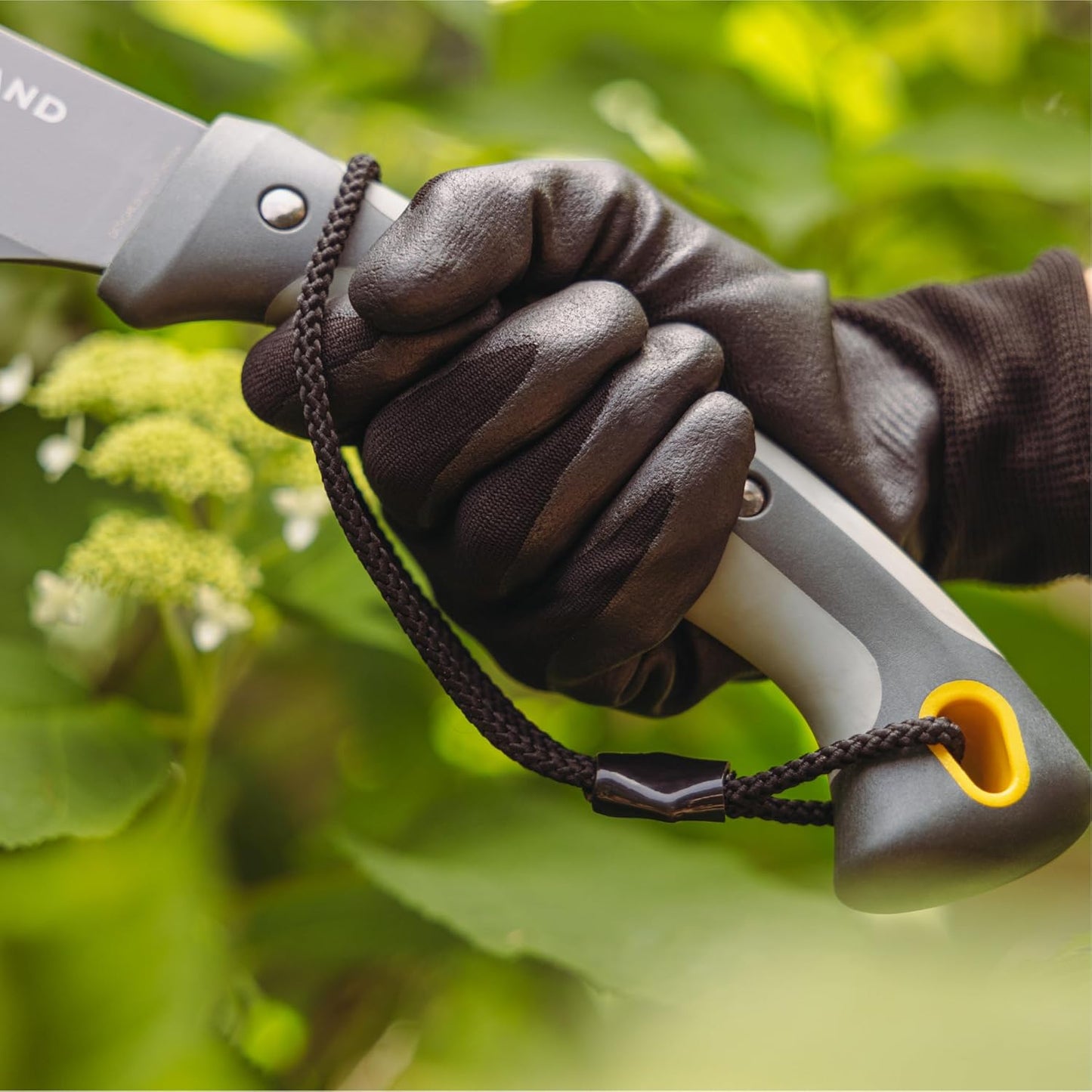 Woodland Tools Heavy Duty Machete – 16 Inch Curved Parang Blade with Full Tang, Ergonomic Handle, and Ballistic Nylon Sheath – Manual Brush Cutter for Thick Vegetation and Trail Clearing