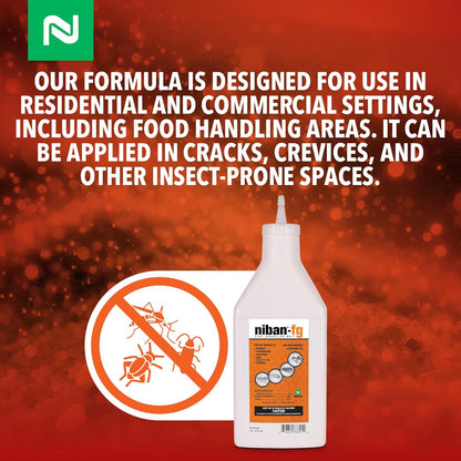 Nisus NiBan-FG Fine Granular Bait, Indoor & Outdoor Moisture-Resistant Bait with Orthoboric Acid, for Ants, Cockroaches, Crickets, Silverfish & Earwigs, 1 lb