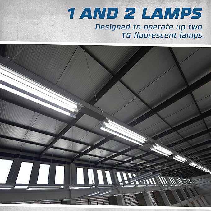 2 Pack - Replacement for Keystone KTEB-114-1-TP-FC 1 Lamp T5 Electronic Fluorescent Ballast with Normal Light Output | 120V Input with Rapid Start Operation | 0.95 Ballast Factor, UL-Approved