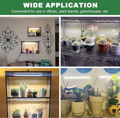 Grow Lights for Indoor Plants, 16" Full Spectrum Plant Grow Light Strips with Upgrade Timer 6/12/16 Hrs, 5 Dimmable Levels, 120 LEDs Sunlight Growing Lamp for Indoor Greenhouse, Seedlings