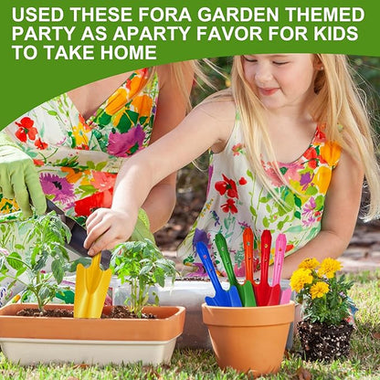 Mini Colorful Metal Hand Shovel Digging Trowel Set Transplanting Garden Shovel for Flower Soil Planting Succulent Kids Teens Women Men Gift Indoor Outdoor, 6 Colors (18 Pcs, 10.6 x 3 Inch)