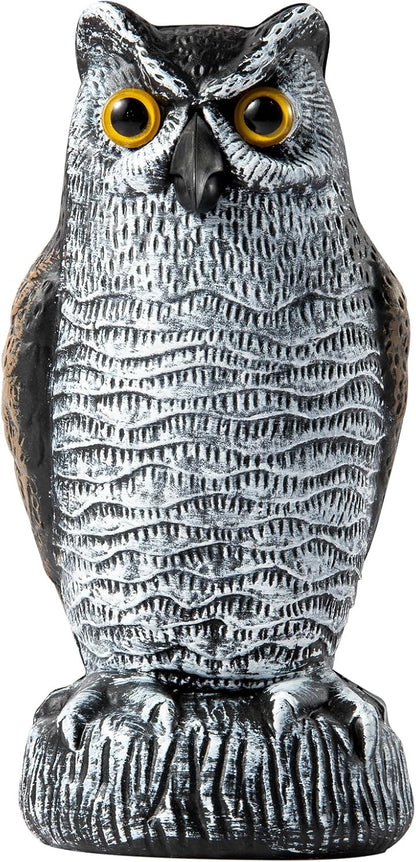 OFFO Bird Scare Devices Plastic Owl Scarecrow for Halloween Decorations Outdoor Garden, Yard, Pool Decoration, 8.3 in Height, Brown and White