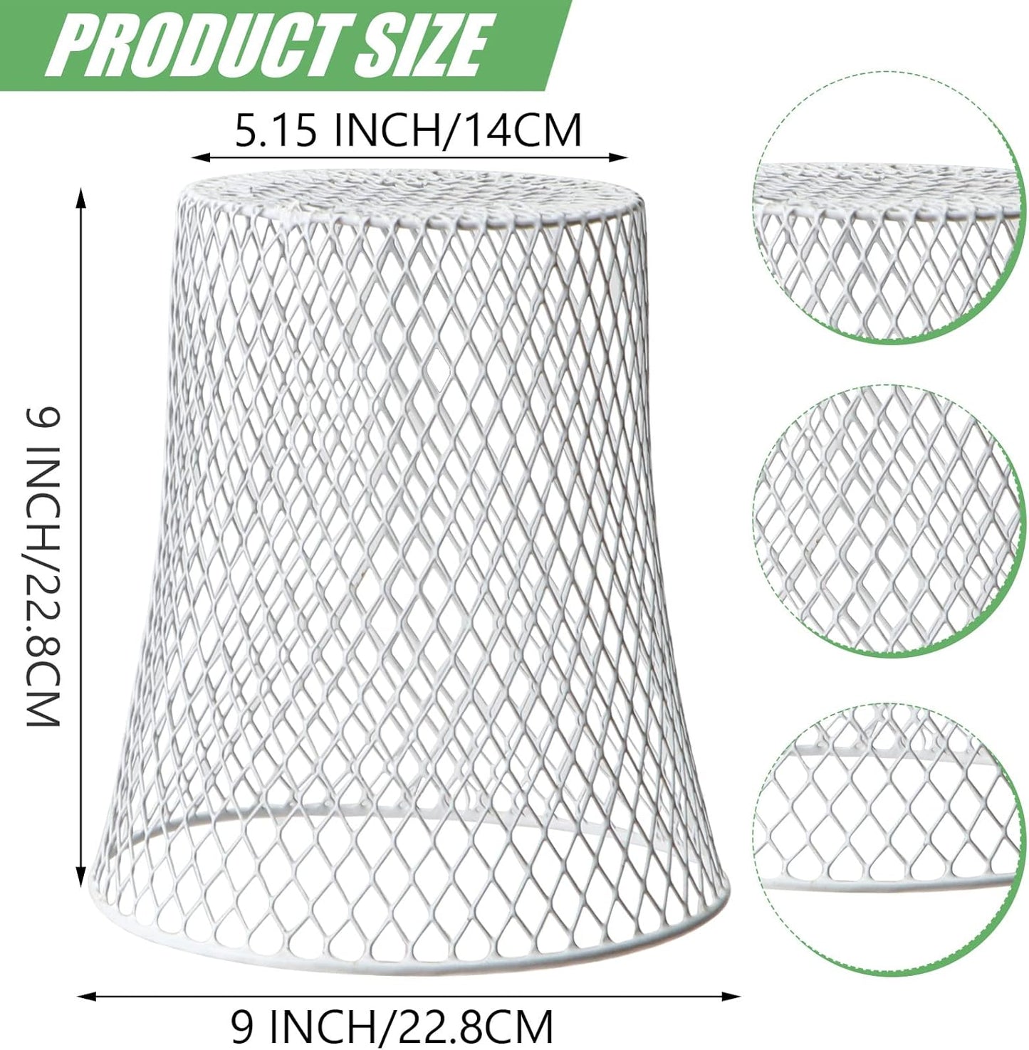 40 Pcs 9 inch Chicken Wire Plant Covers Bulk,Wire Garden Cloches Chicken Wire Cloche Plant Protector Metal Heavy Duty Garden Plant Cloche for Keeping Bunnies Chicken Squirrels Birds Other Out