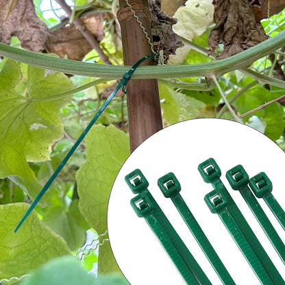 Green Zip Ties 6 inch 3mm Dark Green Nylon Garden Cable Zip Ties Self Locking Cable Ties Twist Ties, Multi-Purpose Cable Tie(100 Pcs)