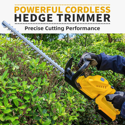 Cordless Hedge Trimmer with Rotatable Handle for Dewalt 20V Battery, 52cm Brushless Motor Trimmers Battery Powered, Electric Hedge Trimmer Bush Trimmers for Garden, Yard(Battery Not Included)