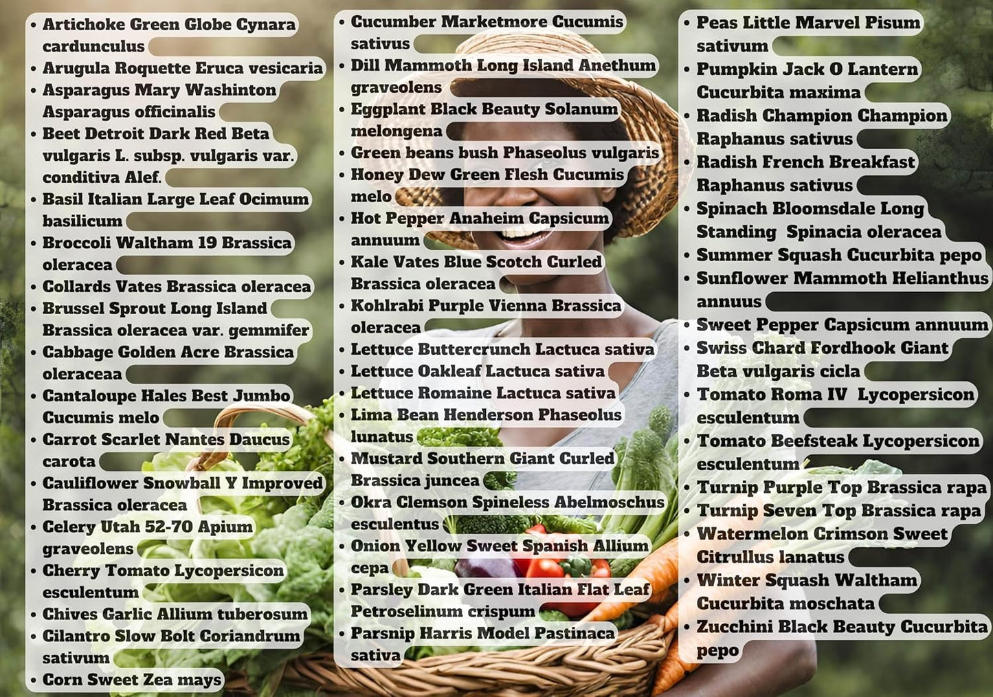 B&KM Farms 30,000+ Survival Seed Kit 5+ Year Supply. 50 Fruit & Vegetable Non-GMO Heirloom Seeds for Planting a Home Garden. Secure Emergency Weather-Proof Package(1, Large)