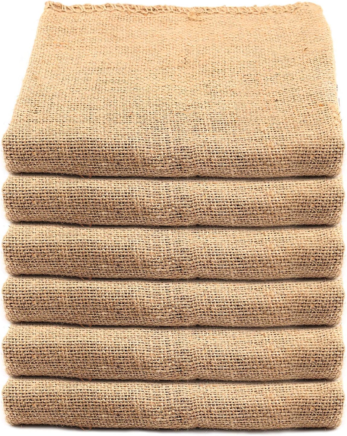 KEILEOHO 6 Pack 40 X 24 Inch Burlap Bags, Planting Growing Bag, Large Potato Sack, Burlap Bag for Vegetables Gardening, Large Food Grade Burlap Sacks for Gardening