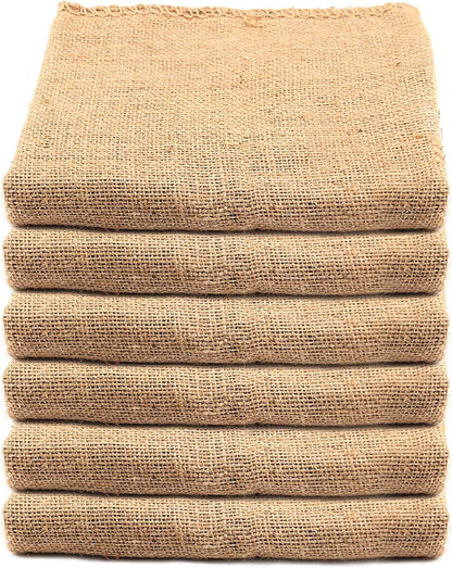 KEILEOHO 6 Pack 40 X 24 Inch Burlap Bags, Planting Growing Bag, Large Potato Sack, Burlap Bag for Vegetables Gardening, Large Food Grade Burlap Sacks for Gardening