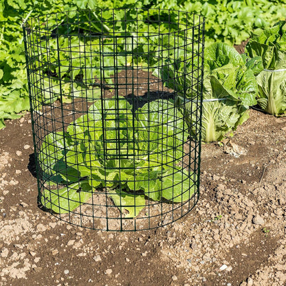 12 Packs 14'' Dia x 14'' H Plant Wire cage 24 Pcs Metal Plant Protection Mesh Plant Cages Bunny Barricades Plant Protection Wire Cage for Flowers Vegetables Protection from Animals