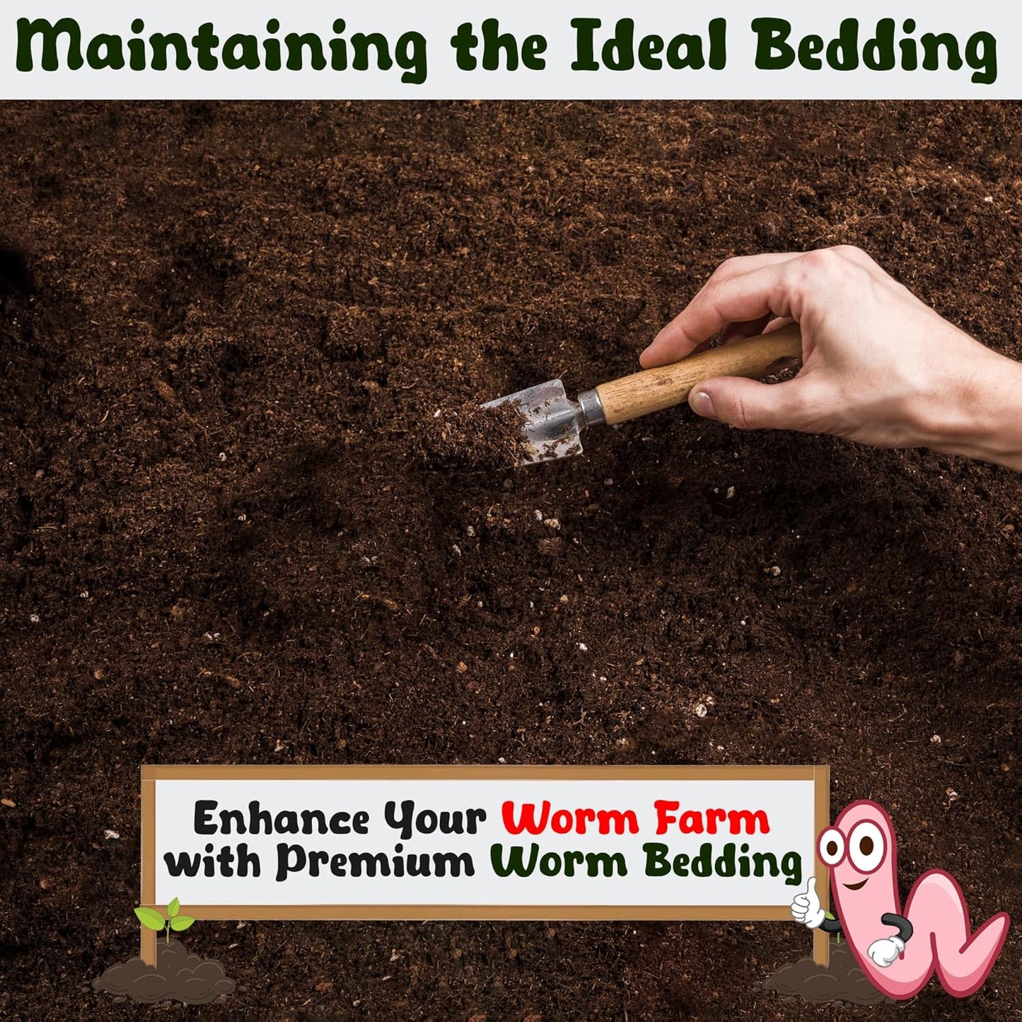 WWJD Worms-10lb Worm Bedding for Nightcrawlers and Red Wigglers (Worms Not Included)-Vermicompost Bin Worm Bedding-Earthworm Food for Organic Potting Soil Gardening Mix