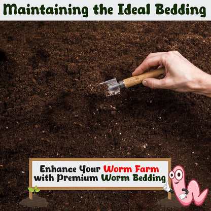 WWJD Worms-10lb Worm Bedding for Nightcrawlers and Red Wigglers (Worms Not Included)-Vermicompost Bin Worm Bedding-Earthworm Food for Organic Potting Soil Gardening Mix